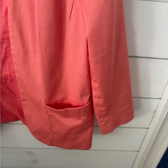 Roz & Ali Blazer Jacket Women Large in Coral with Pockets - Picture 5 of 10